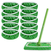 2 x Brand New Pack of 10 reusable cloths for Swiffer Sweeper Mop, for Swiffer floor wiper wet floor cloths, for Swiffer wet floor cloths floor wiper wet for all types of floors, green - RRP €40.32