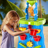 1 x Brand New Waterfall Water Table Wall Toys for Kids Water Play Table, Outdoor Beach Toys, Summer Water Toys and Side Water Fun Play Toys for Boys Girls 3 4 5 6 7 8 Years - RRP €65.99