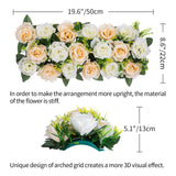 1 x Brand New BLOSMON Roses Artificial Flowers Wedding Decoration Artificial Flowers 2 Pcs Champagne White Rose Table Decoration Wedding Artificial Flower Silk Flowers Bouquet Arrangement Home Baby Shower Table Centerpiece Decoration - RRP €37.4