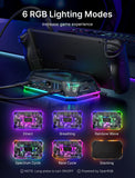 1 x RAW Customer Returns JSAUX RGB Docking Station for Steam Deck OLED ROG Ally Legion Go, 8-in-1 Steam Deck Dock with 4K 120Hz HDMI, Gigabit Ethernet, USB-C 3.0 USB-A 3.0, 100W USB-C Charging, Support VRR, ALLM-HB0801S - RRP €66.54