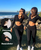 1 x RAW Customer Returns Navnnet Women s Sports Tops Long Sleeve Tight Backless Top Sport Gym Top Fitness Outfit Yoga Shirt Long Sleeve Backless Crop Tops Sport Twist Black M - RRP €25.2