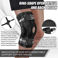 1 x RAW Customer Returns NEENCA Knee Brace for Knee Pain, Adjustable Hinged Knee Support with Removable Side Stabilizers, Strong Stability to Relieve Joint Pain, Arthritis - RRP €50.41