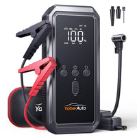 1 x RAW Customer Returns YaberAuto Emergency Car Starter, 21800mAh Car Motorcycle Starting Booster, 12V Car Battery Starter Up to 9L Petrol and 8L Diesel with 150PSI Compressor, Display, Torch, 160W DC and 2 USB Ports - RRP €84.32