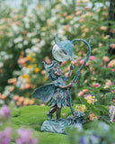 1 x RAW Customer Returns TERESA S COLLECTIONS Little Fairy Garden Ornament with Solar Glass Balls, Waterproof Outdoor Angel Statue, Bronze Resin Elf Garden Figure for Outside, 13.5x7.9x4.7inch - RRP €30.24