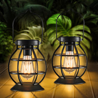 1 x RAW Customer Returns MAGGIFT Solar Lantern for Outdoors, 2 Pack Solar Lamps for Outdoors Hanging, IP65 Weatherproof Solar Lanterns, Hanging Solar Lights for Outdoors Outside Garden Balcony Decoration Garden Decoration - RRP €27.99