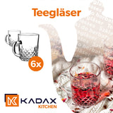 1 x RAW Customer Returns KADAX tea glasses, set of 6, glasses with handle, glass cups for 6 people, dishwasher safe, drinking glasses for coffee, tea, water, juice, drink, juice glasses, water glasses, glass set - RRP €16.94