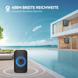 1 x RAW Customer Returns TECKNET wireless doorbell, wireless doorbell radio set 400m range, IP65 outdoor waterproof front door bell with 2 plug-in receivers and 1 transmitter, ring doorbell and bell button with LED flash - RRP €27.99