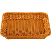 1 x RAW Customer Returns DEAYOU Wicker Bread Basket, Rattan Bread Basket with Lid, Braided Table Plate for Serving Food, Long Poly Mesh Fruit Basket for Vegetables, Restaurant, Display, Kitchen, Party, Rectangle - RRP €32.96