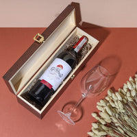 1 x RAW Customer Returns Creative Deco Brown Wine Box Wooden Box Wine box for 1 bottle with lid and closure 35.1 x 11 x 10 cm Perfect for decoupage, storage, decoration or as a gift made of pine wood - RRP €19.1