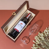 1 x RAW Customer Returns Creative Deco Brown Wine Box Wooden Box Wine Box for 1 Bottle with Lid and Closure 35.1 x 11 x 10 cm Perfect for decoupage, storage, decoration or as a gift Made of pine wood - RRP €18.97