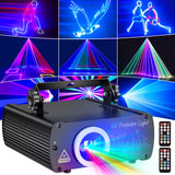 3 x RAW Customer Returns Ehaho DJ disco light party light 3D RGB Animation Party Light with Remote Control Music Sound Activated Disco Lights with DMX 512 Beam effect light for party bar night club KTV live show - RRP €423.51