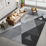 1 x RAW Customer Returns HOMFINE Modern Living Room Carpet-Washable Carpet Short Pile Carpet Bedroom Fluffy Non-Slip Carpet, Dining Room Carpet, Geometric Carpet 120 x 170 cm, Grey Brown - RRP €59.99