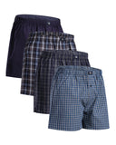 1 x RAW Customer Returns DANISH ENDURANCE Organic Woven Boxers XL Assorted Blue Grey Mix 4-pack - RRP €43.95