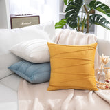 1 x Brand New MIULEE Set of 2 Cushion Covers Velvet Throw Pillows Sofa Cushions Decorative Pillowcase Cushion Cover Couch Cushion Stripes Decoration with Hidden Zipper Sofa Living Room 50 x 50 cm Pure White - RRP €22.49