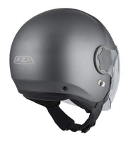 1 x RAW Customer Returns NZI Open Face Motorcycle Helmet with Sun Visor, Inner Visor, Sizes XS to XXXL Matt Anthracite, XL 60-61 cm - RRP €81.32