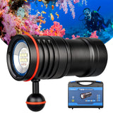 1 x RAW Customer Returns Diving lamp, TrustFire DF50 KIT underwater diving flashlight 6500 lumen LED diving lamp professional underwater flashlight with battery pack 70M waterproof diving lamp with 4 light modes for photography - RRP €119.95