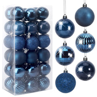 1 x RAW Customer Returns Christmas Baubles,36pcs 4CM 6CM Baubles Christmas Tree Decorations Ornament Tree Decoration Christmas Balls Matte Glitter Wedding Party Christmas Ornament Plastic Balls - RRP €20.16