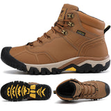 1 x RAW Customer Returns AX BOXING Men s Winter Boots Lined Warm Non-Slip Mountain Boots Outdoor Trekking Boots Ankle Boots Snow Boots 41-46 EU Yellow with Warm Lining 2184, 45 EU  - RRP €48.59