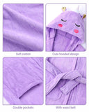 1 x RAW Customer Returns WYTbaby Bathrobe Children s Hoodie Blanket 100 Cotton Pockets Soft and Absorbent Children s Bathrobe Girls Boys Purple - RRP €28.22