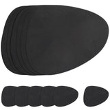 1 x RAW Customer Returns Myir JUN Leather Placemats and Coasters, Washable Round Placemats Double-Sided Non-Slip Placemat Leather Faux Leather Placemat Leather Look Placemat Black, Set of 6  - RRP €26.21