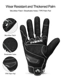 1 x RAW Customer Returns INBIKE Motorcycle Gloves Men Women Summer Motocross Gloves Motorcycle Cycling Gloves Men Full Finger Protection Breathable Black White M - RRP €30.24