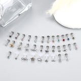 1 x RAW Customer Returns Kakonia 33pcs 16G lip piercing Medusa piercing stainless steel Monroe lip rings for women men Ashley Labret piercing lip nose stud bee butterfly flower snake tragus piercing ear 10MM - RRP €20.05