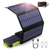 1 x RAW Customer Returns 8W solar panel with solar power bank 20000 mAh, PD15 W USB C solar charger with 3 outputs 2 inputs, outdoor waterproof power bank solar panel compatible for smartphones, tablets and more - RRP €36.29