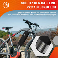 1 x RAW Customer Returns HENMI Ebike battery protective cover 28-40 cm circumference, graphene neoprene thermal protective cover for the E-bike, protects cold and dirt E-bike battery protective cover with reinforced straps, universal fit - RRP €16.97