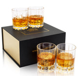 6 x Brand New KANARS Whiskey Glasses Set, Lead-Free Crystal Whiskey Glass, Unique Gift Ideas for Dad Boyfriend Husband Grandpa, Stylish Gift Box, Set of 4, 300 ml - RRP €155.94