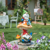 1 x RAW Customer Returns TERESA S COLLECTIONS Funny garden gnomes garden decoration for outdoors garden figures weatherproof figures solar light gnomes garden gnome mushroom garden decoration for outdoors figure solar garden light- RRP €33.99