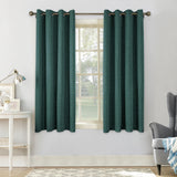 1 x RAW Customer Returns CUCRAF 100 Blackout Curtain with Eyelet, Thermal Insulated Curtains in Linen Look, Soundproof Curtains for Living Room Children s Room, H137 x W117 cm, Forest Green, Set of 2 - RRP €36.29