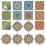 3 x Brand New MEZHEN Moroccan Tile Stickers Self-Adhesive Stair Stickers Flowers Wall Stickers Kitchen Morocco Wall Tiles Sticker DIY Tile Film Waterproof 20 Pieces - RRP €57.6