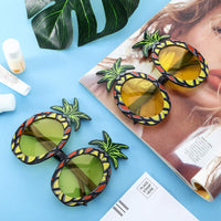 1 x Brand New Blulu 2 Pairs Pineapple Glasses Pineapple Shaped Party Glasses Hawaiian Tropical Sunglasses for Party Accessories Photo Props Theme - RRP €11.09