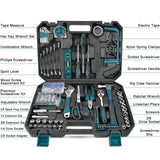 1 x RAW Customer Returns Sundpey tool case 206pcs with 12V cordless drill screwdriver - cordless screwdriver set, 2 variable speeds, 25 1 torque levels, LED light, tool box for the garden, office, home repair - RRP €68.56