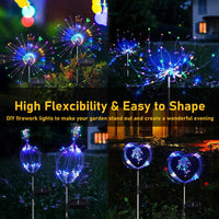 1 x RAW Customer Returns yowin garden decoration solar lights for outdoors 120 LED solar lights dandelion, 8 modes solar plug garden lighting weatherproof solar lamps fireworks for garden balcony flower boxes decoration multi-colored  - RRP €15.11