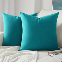 1 x RAW Customer Returns Topfinel cushion cover 40 x 40 cm turquoise blue set of 2 velvet cushion covers cushion cover sofa cushion decorative cushion couch cushion decorative cushion decoration for sofa bed living room bedroom - RRP €13.1