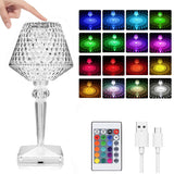 3 x Brand New 2PCS LED Crystal Table Lamp, Crystal Diamond Table Lamp, 2000mAH 16 Colors Touching Control Rose Crystal Lamp, Crystal Lamp, Crystal Table Lamp, Bedside Lamp Color Changing Night Light for Bedroom - RRP €62.7