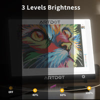 1 x RAW Customer Returns ARTDOT light table A3 as 5D diamond painting accessories, adjustable brightness diamond painting light panels with stand for diamond painting adults - RRP €32.9