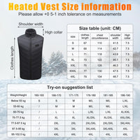 1 x RAW Customer Returns Heated Vest Men Women, Heated Vest with 17 Carbon Fiber Heating Elements 3 Temperature Levels Lightweight Electric Heated Vest, Electric Heating Vest XXL  - RRP €24.0