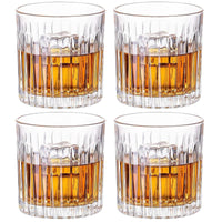 1 x RAW Customer Returns GLASKEY Whiskey Glasses Set of 4, 350ml Lead-Free Crystal Tumbler, Whiskey Glass for Cocktail Rum Vodka Scotch Gin Cognac Water Dishwasher Safe - RRP €29.3