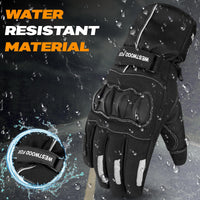 1 x RAW Customer Returns WESTWOOD FOX Motorcycle Gloves Thinsulate Waterproof Gloves Winter Thermal Men Riding Windproof Scooter Motorsport Touchscreen Warm Summer Black, L  - RRP €21.99