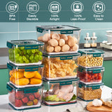 2 x Brand New KEPEAK Refrigerator Organizer Set of 3, Refrigerator Organizer, Storage for Fruit, Vegetables, Grains, with Internal Draining Board and Ventilation Hole, Adjustable Time and Date, BPA-free - RRP €40.32