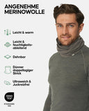 1 x RAW Customer Returns DANISH ENDURANCE Neckwarmer for Men and Women in Merino Wool, Circular Thermal Scarf for Skiing, Outdoor, Grey, One Size - RRP €25.74