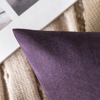 1 x RAW Customer Returns MIULEE Set of 2 Waterproof Cushion Covers Outdoor Sofa Cushions Decorative Pillows Modern Cushion Covers Decorative Cushion Cover Made of Polyester Linen Look for Garden Sofa Living Room Bed 30 x 50 cm Aubergine - RRP €14.11