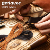 7 x Brand New Qetlavee Genuine Leather Straps 15M X 2mm Round Genuine Leather Strap Leather Straps Chains Bracelets for DIY Jewelry Lanyard Bracelet Necklace Crafts Black Brown True Color  - RRP €28.14