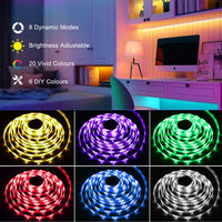 15 x Brand New GHUSTAR LED Strips 15m, 12V 5050 RGB LED Strip Lights with IR Remote Control and Controller 20 Colors and 8 Scene Modes Multicolor LED Light Decoration for Room Home Kitchen Parties - RRP €306.0