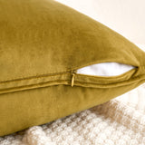 1 x Brand New MIULEE Set of 2 Velvet Cushion Covers Flange Cushion Cover Decorative Sofa Cushions Decorative Cushion Wrapped Edge Cushion Covers Decorative Cushion Cover for Sofa Living Room Bedroom 60 x 60 cm Olive Green - RRP €20.99