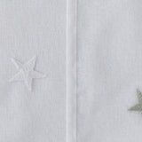 1 x RAW Customer Returns Deconovo Voile curtains with eyelets, embroidered curtains, transparent curtain, linen look, star, 229 x 140 cm height x width , light grey, set of 2 - RRP €23.99