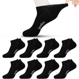 1 x RAW Customer Returns Jeasona 8 Pairs Bamboo Socks Men 39-42 Diabetic Socks without Elastic Extra Wide Summer Short Shaft Thin Socks without Elastic 39-42 Diabetic Socks Men Anti Sweat Socks - RRP €17.14