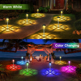 1 x RAW Customer Returns GEARLITE Solar Lights for Outdoor Garden, 6 Pieces Garden Decoration with Warm Light Color Changing, IP65 Waterproof Solar Lights for Outdoor Balcony Terrace Yard Outdoor - RRP €20.16